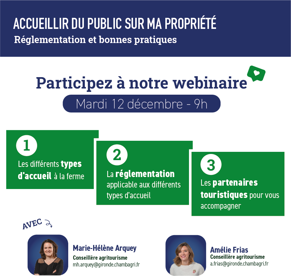 Webinaire "Accueillir du public sur ma propriété"
